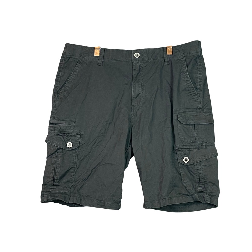George Cargo Shorts Mens 38 Black Cotton Stretch Casual Utility 26833